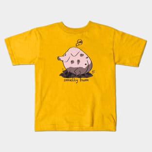 Smelly Bum Pig Cartoon Kids T-Shirt